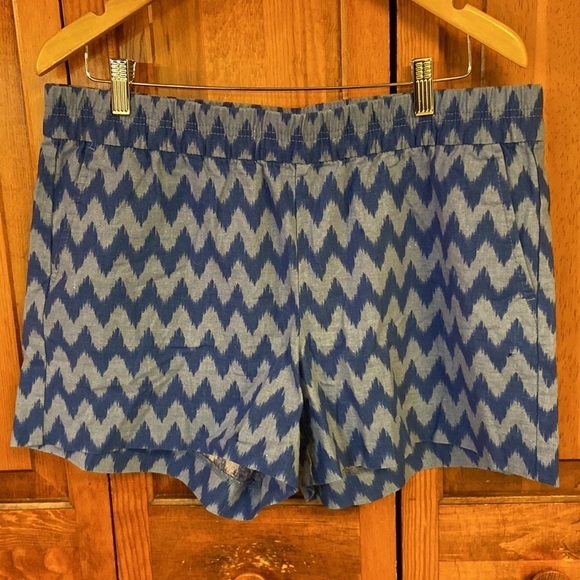 Peace & Pearls Linen/Cotton Pull-on Shorts L EUC - Picture 2 of 7